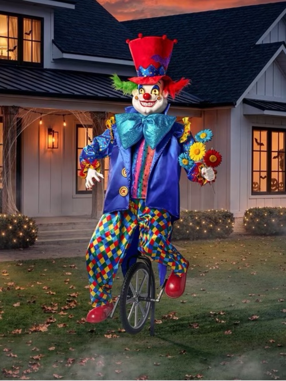 7' Pre-Lit Animated Halloween Clown